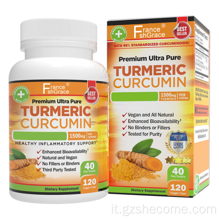 Curcumino Curcumina Black Pepper Extract Turmeric Supplemento